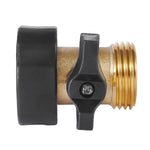 Load image into Gallery viewer, AuySier 2 Pack Garden Hose Shut Off Valve, Easy Grip Rubber Handle, 3/4" Heavy Duty Solid Brass Fittings Water Hose Shutoff Valve with 4 Pcs Hose Washers