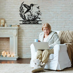 Load image into Gallery viewer, Personalized Metal Signs | Bird Metal Wall Art | Metal Name Sign Birds Welcome Plaque | Custom Garden Sign Yard Signs | Personalized Wedding Gifts | Housewarming Decor Indoor Outdoor