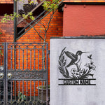 Load image into Gallery viewer, Personalized Metal Signs | Bird Metal Wall Art | Metal Name Sign Birds Welcome Plaque | Custom Garden Sign Yard Signs | Personalized Wedding Gifts | Housewarming Decor Indoor Outdoor