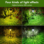 Load image into Gallery viewer, WTGEGF Solar Pathway Lights Outdoor Waterproof, 4 Pack 200 Lumens Super Bright Solar Garden Lights with 2 Lighting Modes, Auto On/Off Outdoor Solar Lights for Yard, Walkway, Lawn, Driveway, Path