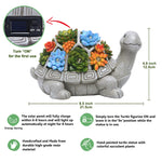Load image into Gallery viewer, Nacome Garden Outdoor Statues Turtle with Succulent and 7 LED Lights - Lawn Decor Tortoise Statue for Patio, Balcony, Yard Ornament - Unique Housewarming Gifts
