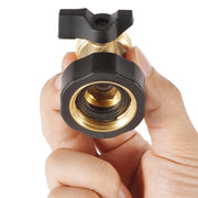 AuySier 2 Pack Garden Hose Shut Off Valve, Easy Grip Rubber Handle, 3/4