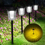 Load image into Gallery viewer, WTGEGF Solar Pathway Lights Outdoor Waterproof, 4 Pack 200 Lumens Super Bright Solar Garden Lights with 2 Lighting Modes, Auto On/Off Outdoor Solar Lights for Yard, Walkway, Lawn, Driveway, Path

