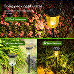 Load image into Gallery viewer, WTGEGF Solar Pathway Lights Outdoor Waterproof, 4 Pack 200 Lumens Super Bright Solar Garden Lights with 2 Lighting Modes, Auto On/Off Outdoor Solar Lights for Yard, Walkway, Lawn, Driveway, Path
