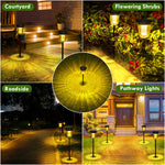 Load image into Gallery viewer, WTGEGF Solar Pathway Lights Outdoor Waterproof, 4 Pack 200 Lumens Super Bright Solar Garden Lights with 2 Lighting Modes, Auto On/Off Outdoor Solar Lights for Yard, Walkway, Lawn, Driveway, Path
